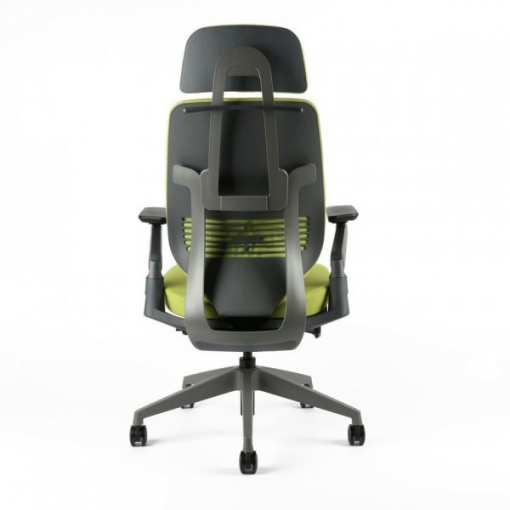 Kancelářská čalouněná židle KARME - zezadu (zelená)