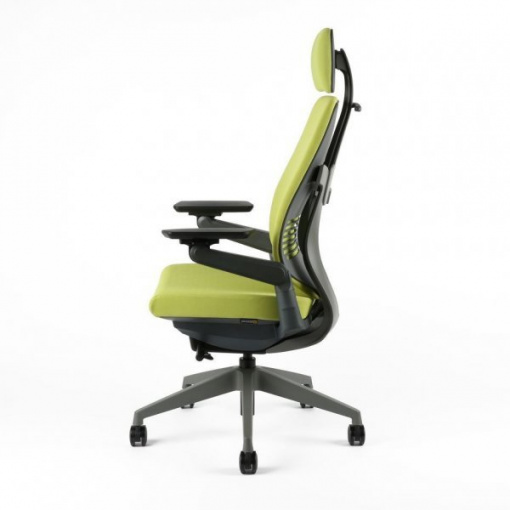 Kancelářská čalouněná židle KARME - zboku (zelená)