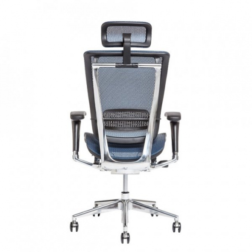 Síťovaná židle LACERTA - zezadu (modrá)