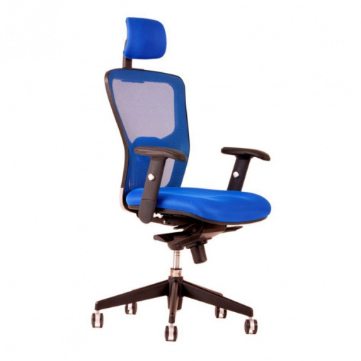 Síťovaná židle DIKE - Z úhlu, modrá