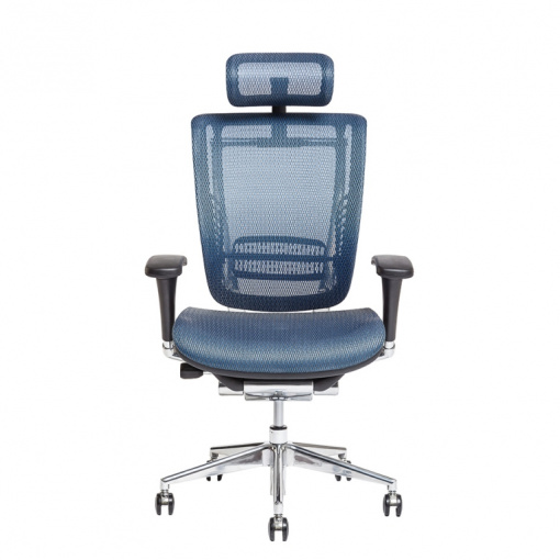 Síťovaná židle LACERTA - zepředu (modrá)