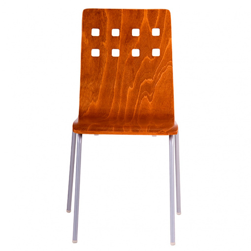 Jídelní dřevěná židle NELA - dezén třešeň, nohy šedá