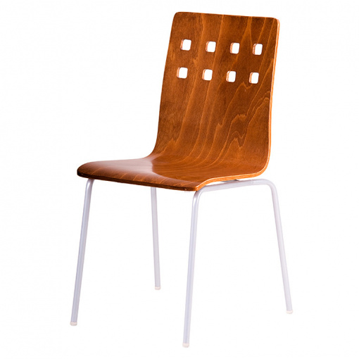 Jídelní dřevěná židle NELA - dezén třešeň, nohy šedá