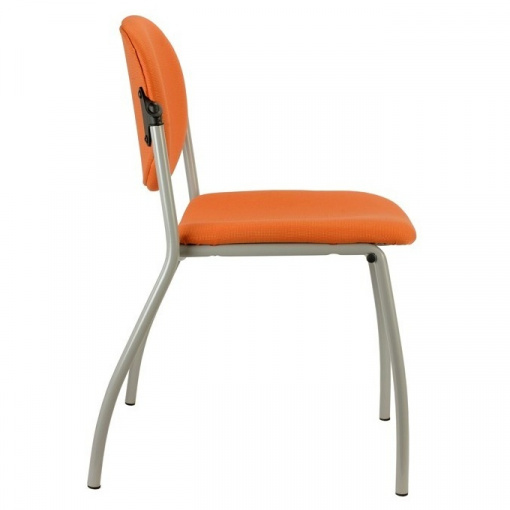 Jednací čalouněná židle WENDY - šedá kostra, čalouněná záda