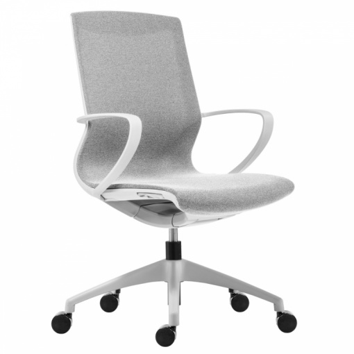 Kancelářská síťovaná židle VISION verze IVORY/ NET WHITE - bílý plast/bílá síť