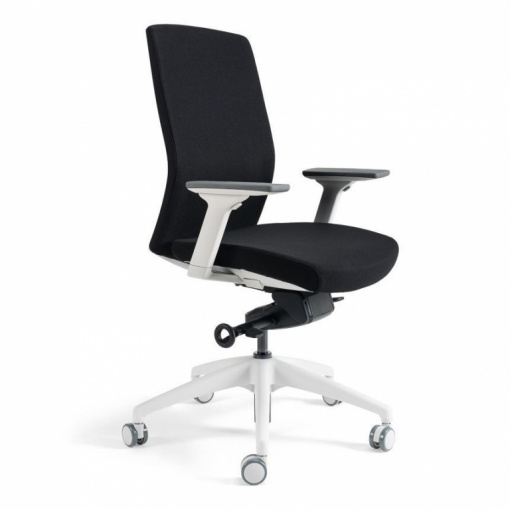 Kancelářská čalouněná židle J2 WHITE BP - bez podhlavníku, čalounění 201 černá