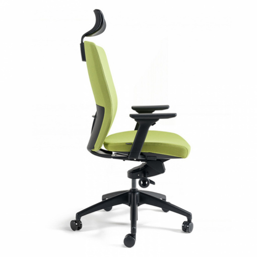 Kancelářská čalouněná židle J2 SP - s podhlavníkem, čalounění 203 zelená