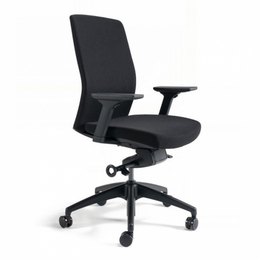 Kancelářská čalouněná židle J2 BP - bez podhlavníku, čalounění 201 černá