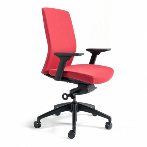 Kancelářská čalouněná židle J2 BP - bez podhlavníku, čalounění 202 červená