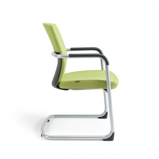 Jednací čalouněná židle JCON - černé plasty, čalounění 203 zelená