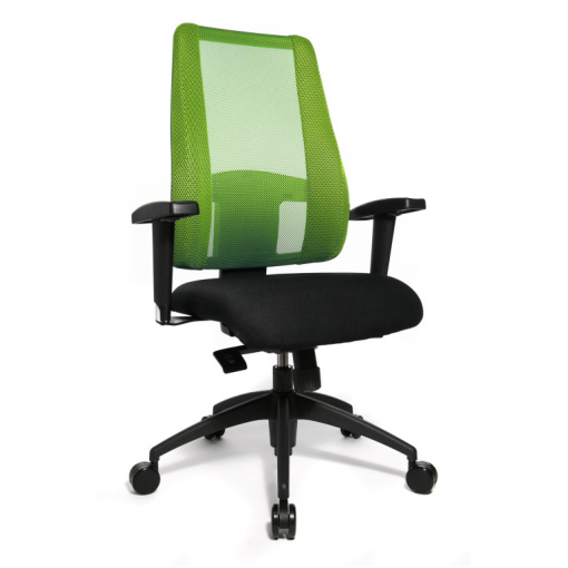 Kancelářská balanční židle LADY SITNESS DELUXE potah W505 - zelený opěrák