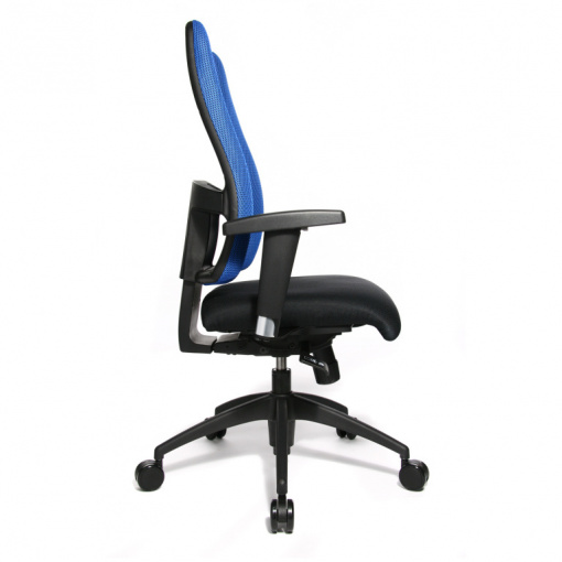 Kancelářská balanční židle LADY SITNESS DELUXE potah W506 - modrý opěrák