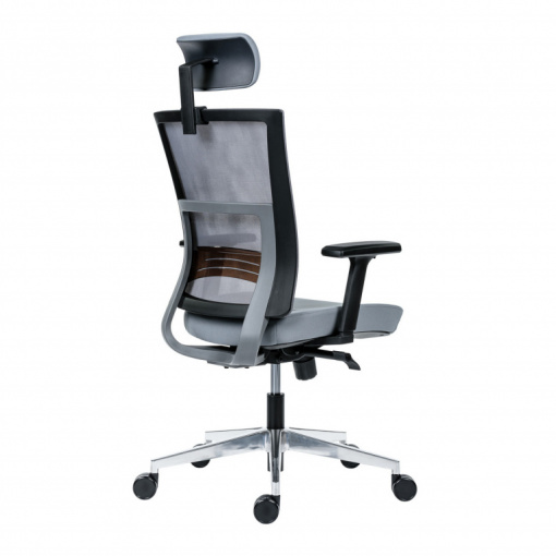 Kancelářská síťovaná židle NEXT PDH -  šedá síť/šedá látka 
