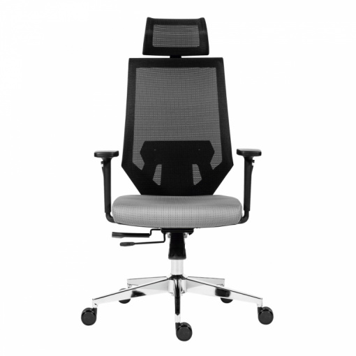 Kancelářská síťovaná židle EDGE - černá síť/šedá látka