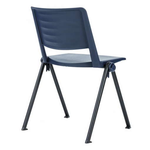 Konferenční plastová židle 2200 RAVE PN - černý lak nohou, modrý plast P01
