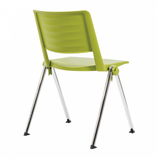 Konferenční plastová židle 2200 RAVE PC - chrom nohou, zelený plast P05