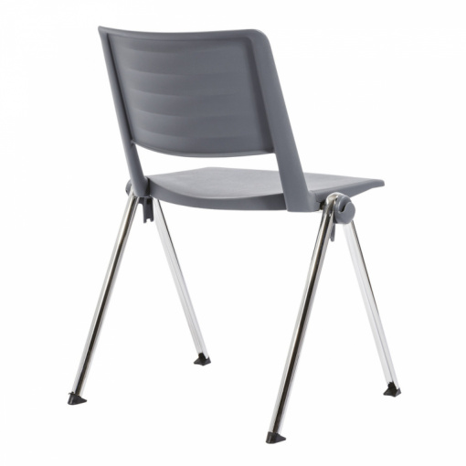 Konferenční plastová židle 2200 RAVE PC - chrom nohou, šedý plast P02