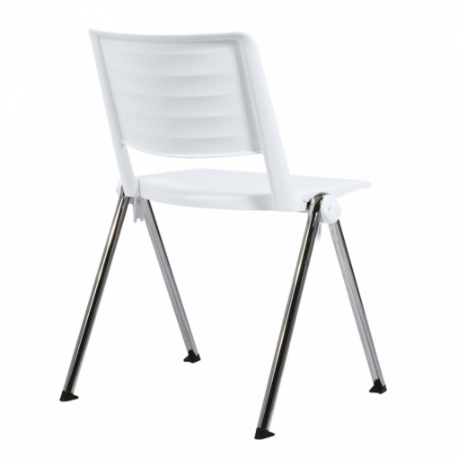 Konferenční plastová židle 2200 RAVE PC - chrom nohou, bílý plast P06