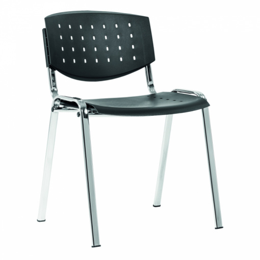 Konferenční plastová židle TAURUS PC LAYER - černá