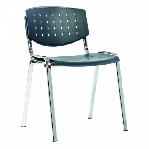 Konferenční plastová židle TAURUS PC LAYER - šedá