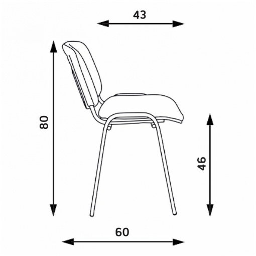 Jednací dřevěná židle IMPERIA - rozměry