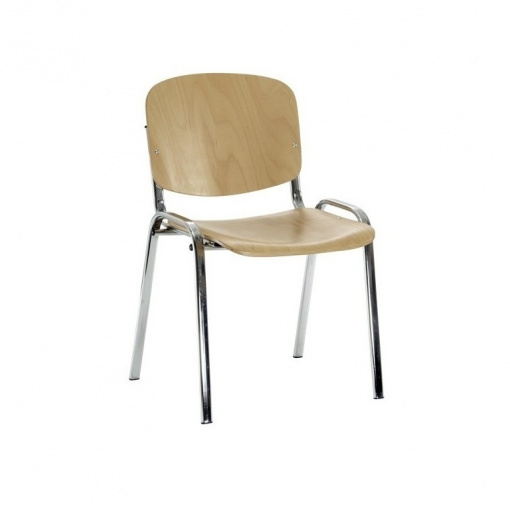 Jednací dřevěná židle IMPERIA - chromová kostra