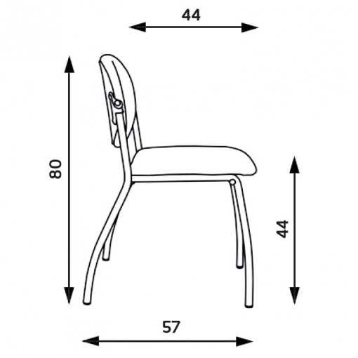 Jednací čalouněná židle WENDY - rozměry