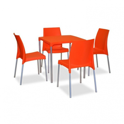 Stůl plastový BOULEVARD - sestava se židlemi Boulevard