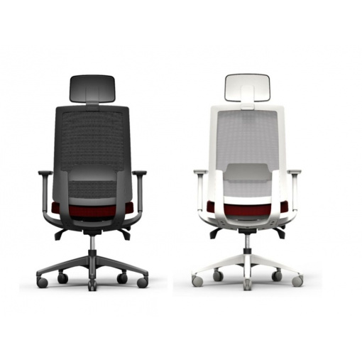 Kancelářská síťovaná židle VIP - černá a bílá varianta