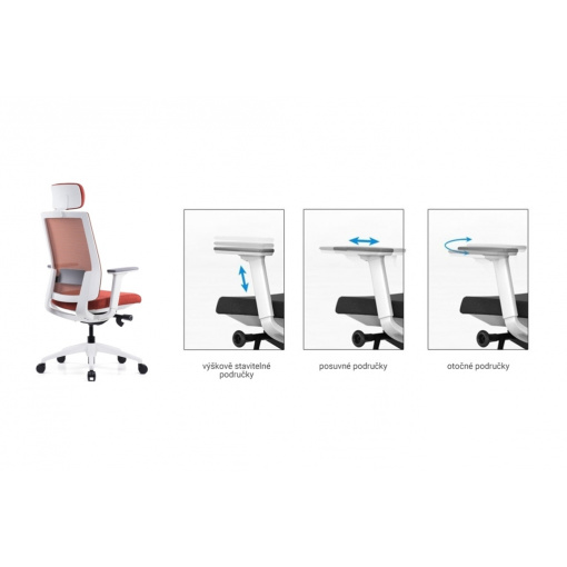 Kancelářská síťovaná židle VIP - vlastnosti