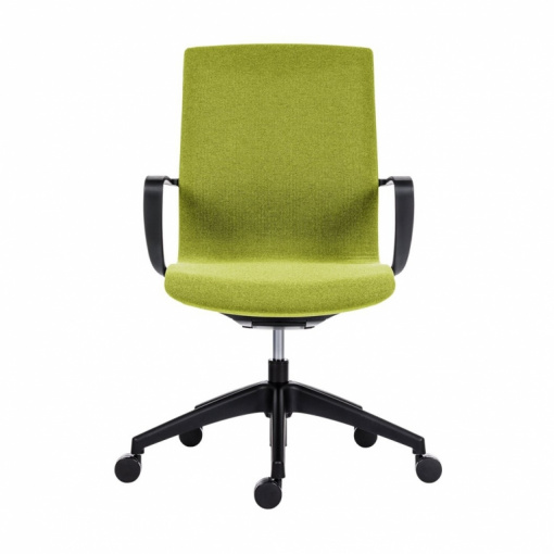 Kancelářská síťovaná židle VISION GREEN - černý plast-zelený potah