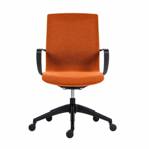 Kancelářská síťovaná židle VISION ORANGE - černý plast-oranžový potah