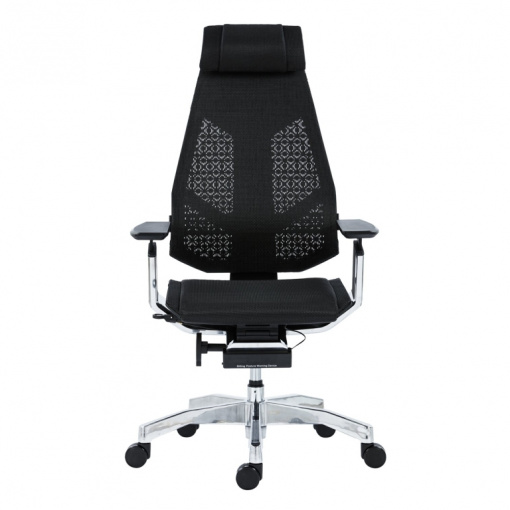 Exkluzivní kancelářská židle GENIDIA AB black mesh alu