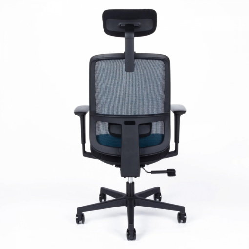 Síťovaná kancelářská židle CANTO s podhlavníkem, modrá