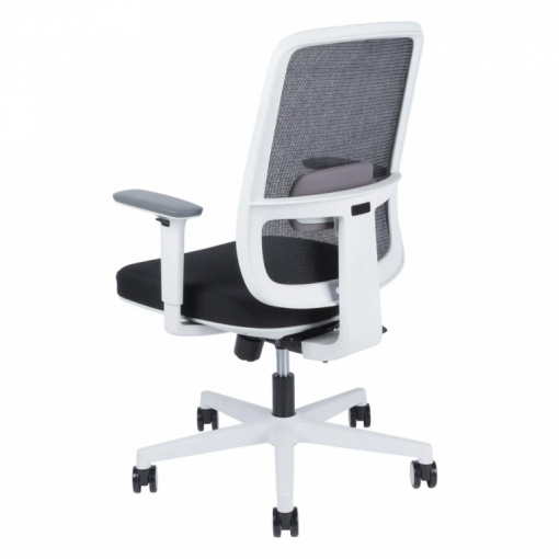 Síťovaná bílá kancelářská židle CANTO WHITE bez podhlavníku