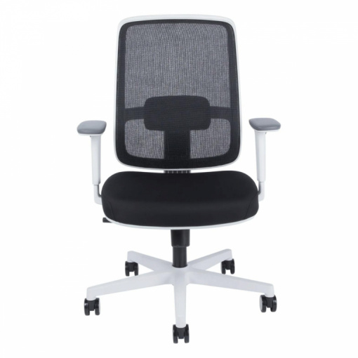 Síťovaná bílá kancelářská židle CANTO WHITE bez podhlavníku