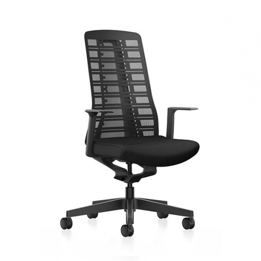 Kancelářská síťovaná židle PUREis3 PU213 - černá verze v základním provedení