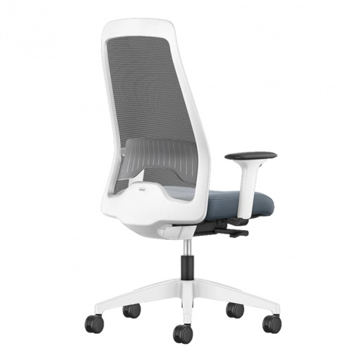 Kancelářská síťovaná židle EVERYis1 - detail zadního bílého rámu u modelu EV257