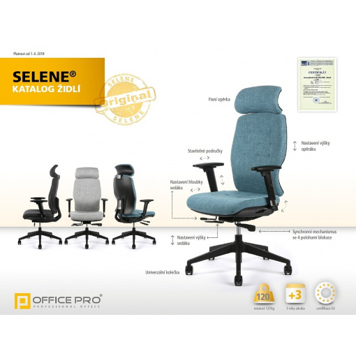 Kancelářská čalouněná židle SELENE - leták