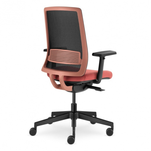 Kancelářská síťovaná židle LYRA Air 215-BRICK-detail barevného opěráku