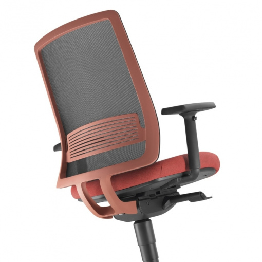 Kancelářská síťovaná židle LYRA Air 215-BRICK-detail barevného opěráku