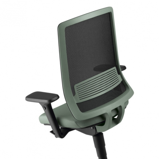 Kancelářská síťovaná židle LYRA Air 215-GREEN-detail opěráku a bederní opěrky
