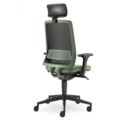 Kancelářská síťovaná židle LYRA Air 215-GREEN s podhlavníkem