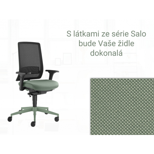 Kancelářská síťovaná židle LYRA Air 215-GREEN látka Salo