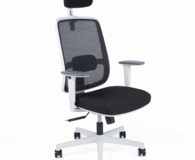 Síťovaná bílá kancelářská židle CANTO WHITE