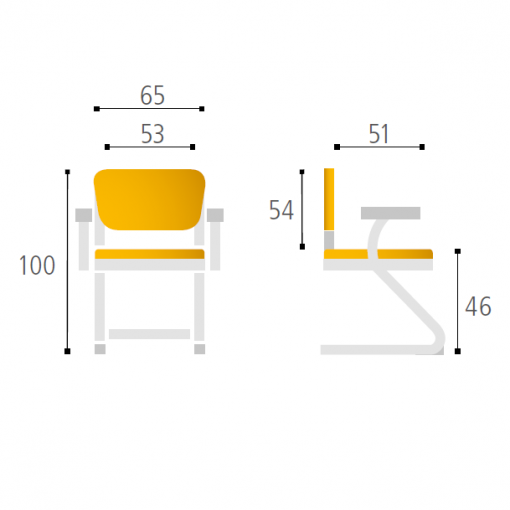 Jednací síťovaná židle THEMIS MEETING - parametry