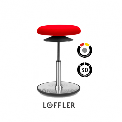 Balanční sedačka LÖFFLER ERGO A53 červená, německá kvalita, prémiová záruka 30 let !