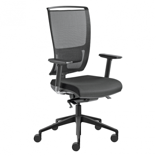 Kancelářská síťovaná židle LYRA Net 200-SYS, područky BR-209-N6, bederní opěrka