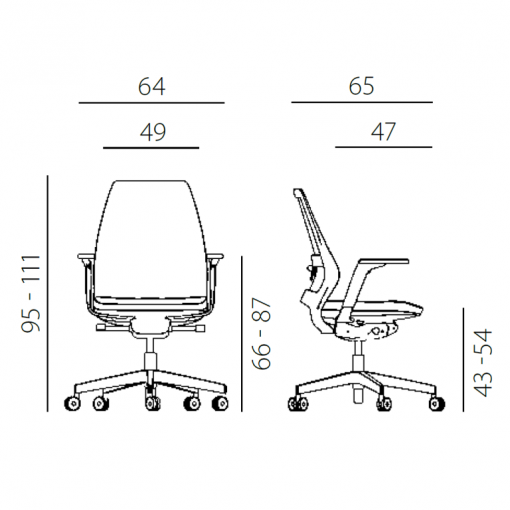 Síťovaná židle 1770 SYN Infinity NET ECO - parametry